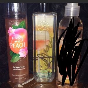 Two bath&body works body mist bottles